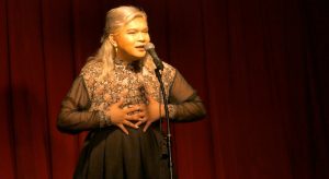 Queer and transfeminine Vietnamese American poet and teaching artist Chrysanthemum Tran Queer and transfeminine Vietnamese American poet and teaching artist Chrysanthemum Tran